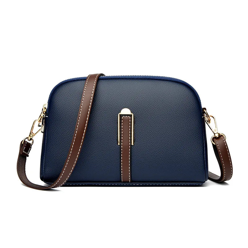 Bolsa de Ombro de Couro de Luxo para Mulheres