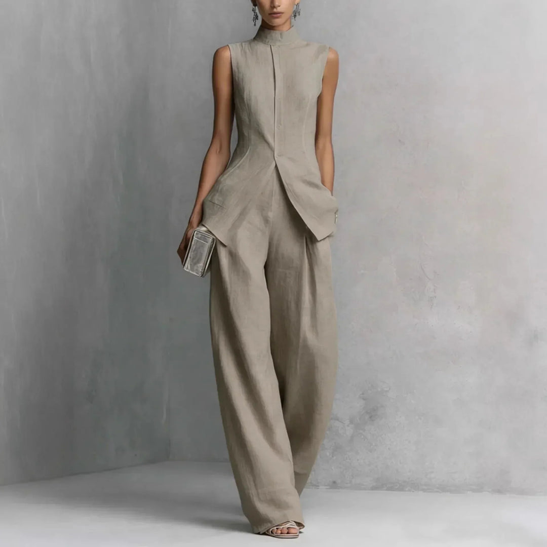Conjunto Casual de Duas Peças Primavera/Verão