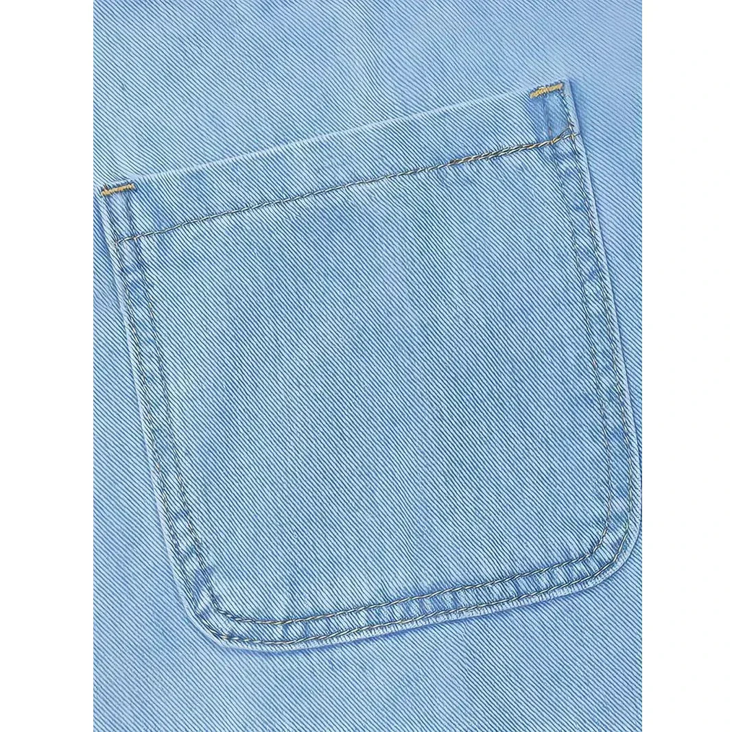 Saylor | Vestido Relaxado em Look Denim