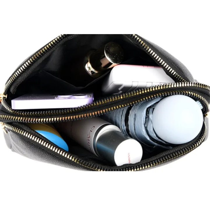 Bolsa de Ombro de Couro de Luxo para Mulheres