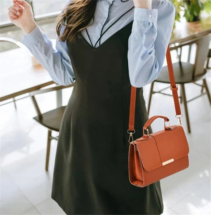 Bolso de Ombro Chic Retro para Mulheres - Couro PU de Alta Qualidade