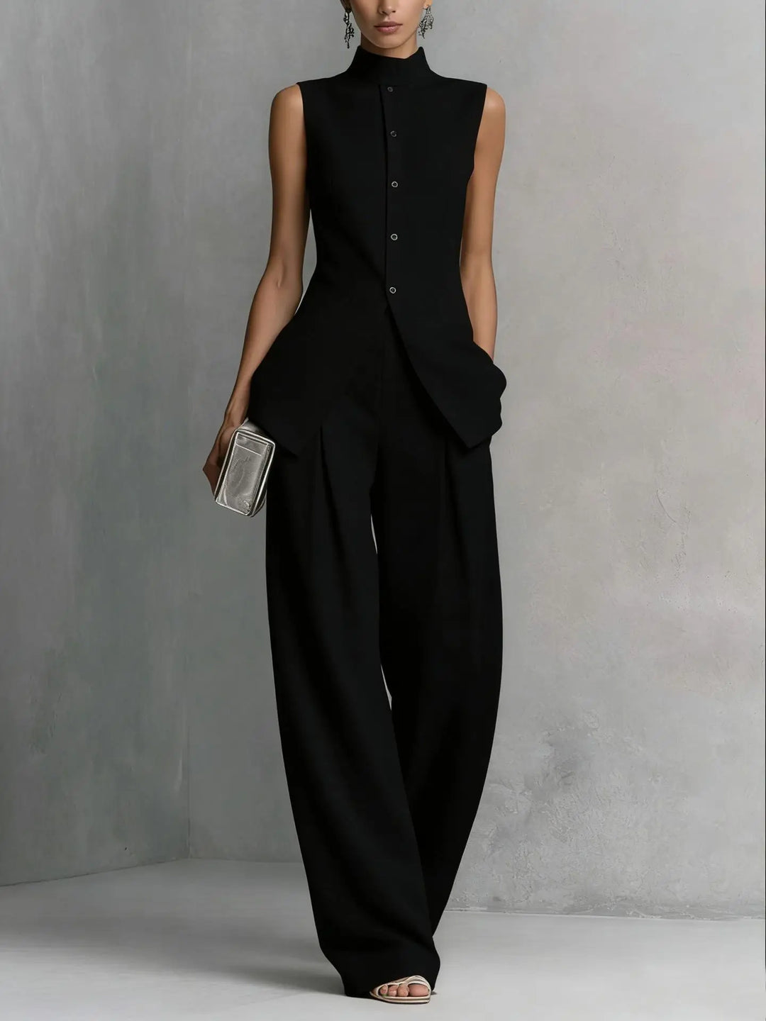 Conjunto Casual de Duas Peças Primavera/Verão