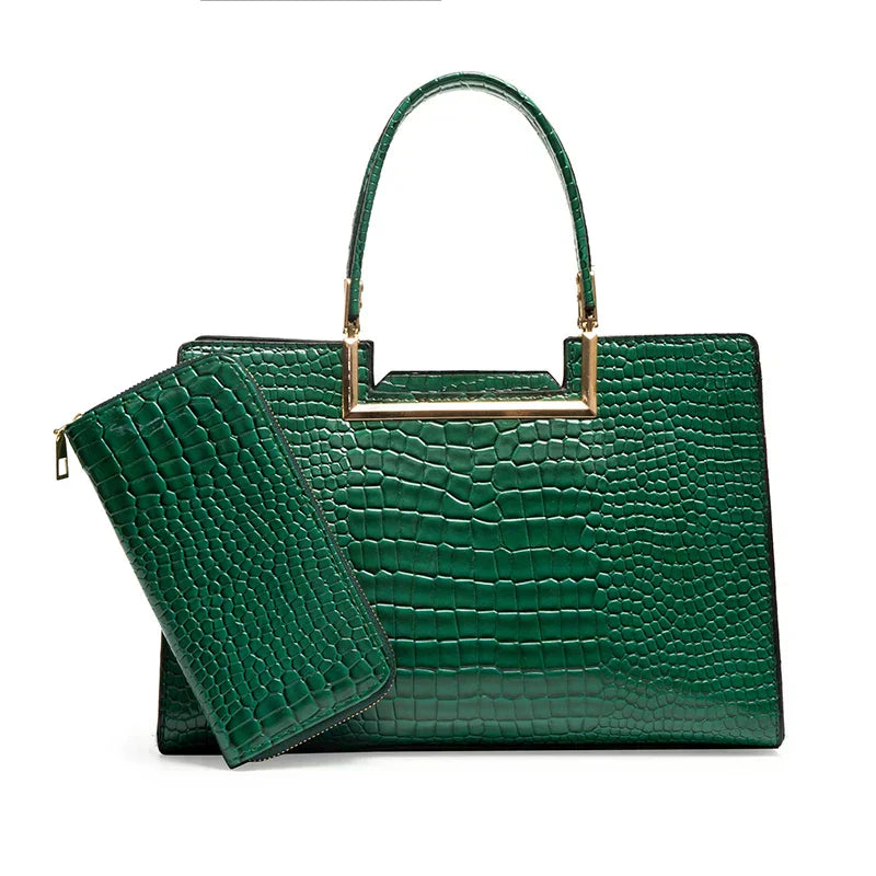 Conjunto de Bolsa e Carteira de Couro