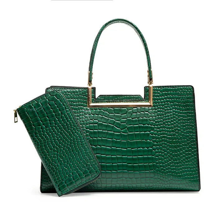Conjunto de Bolsa e Carteira de Couro