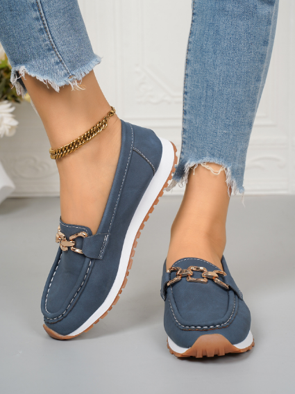 Ella - Sapatos Mocassim Ortopédicos com Fivela