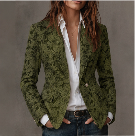 Estelle | Blazer Jacquard Cachemire Ajustado