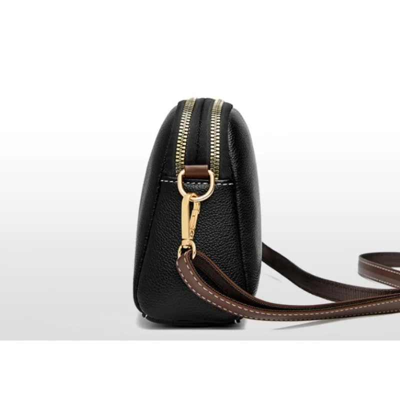 Bolsa de Ombro de Couro de Luxo para Mulheres