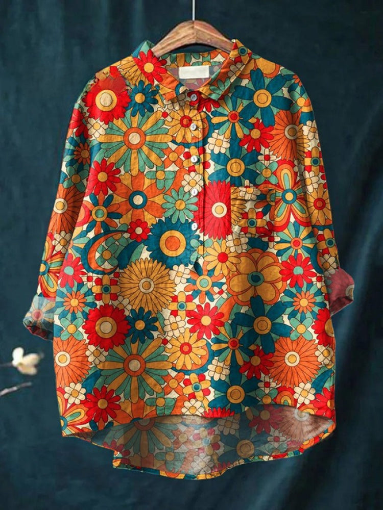Lina | Camisa Bordada Floral Viva