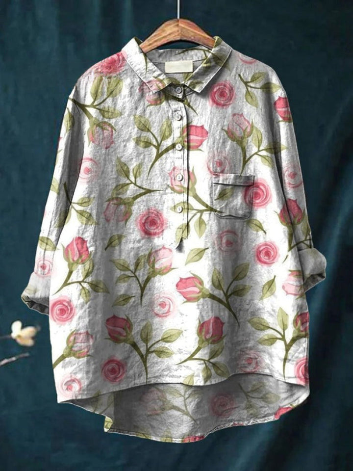 Lina | Camisa Bordada Floral Viva