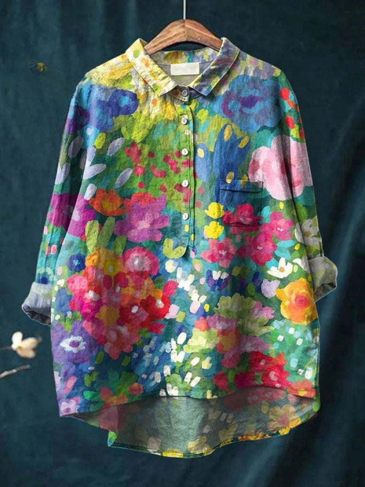 Lina | Camisa Bordada Floral Viva