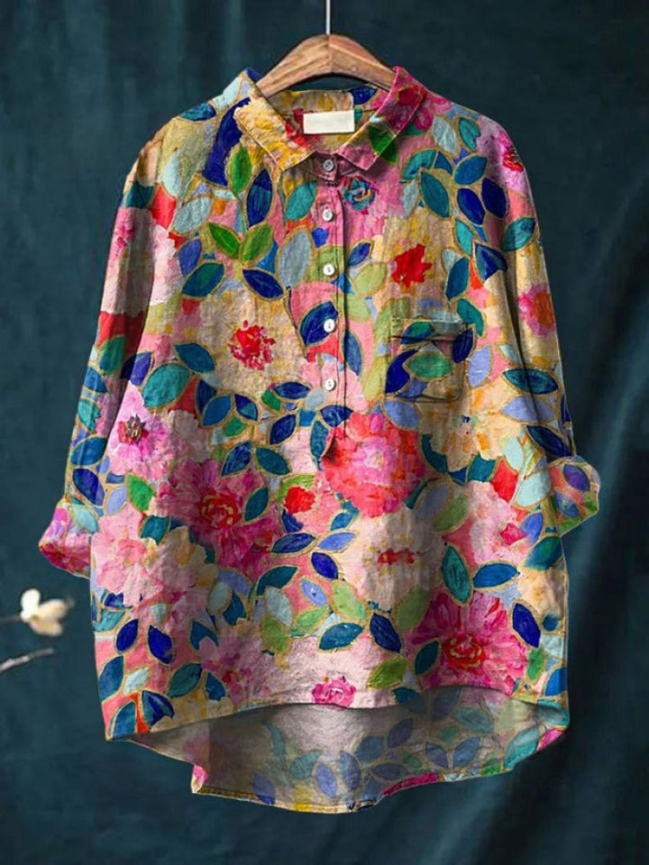 Lina | Camisa Bordada Floral Viva