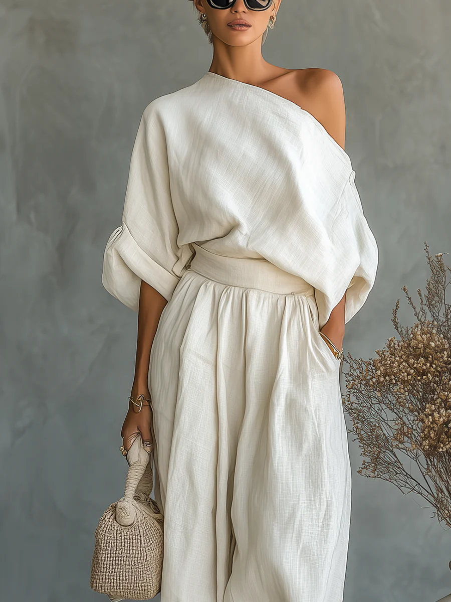 Ariadna™ | Conjunto de Duas Peças com Design Off-the-Shoulder