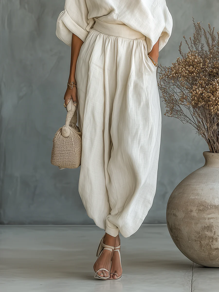 Ariadna™ | Conjunto de Duas Peças com Design Off-the-Shoulder