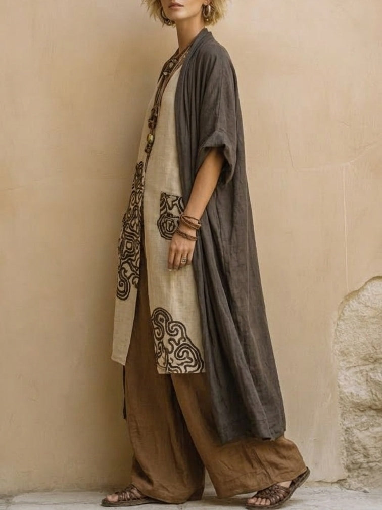 Zara- Conjunto de três peças com padrão tribal