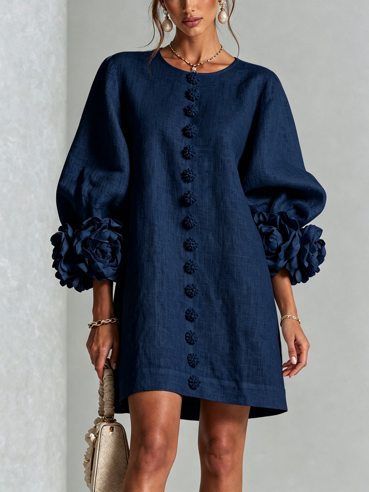 Florença | Vestido Mini Floral com Botões