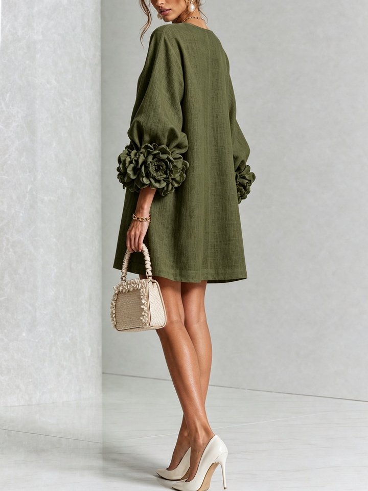 Florença | Vestido Mini Floral com Botões