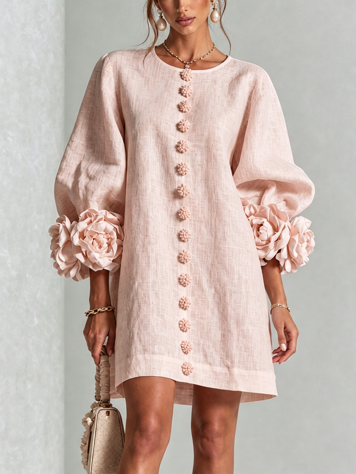 Florença | Vestido Mini Floral com Botões
