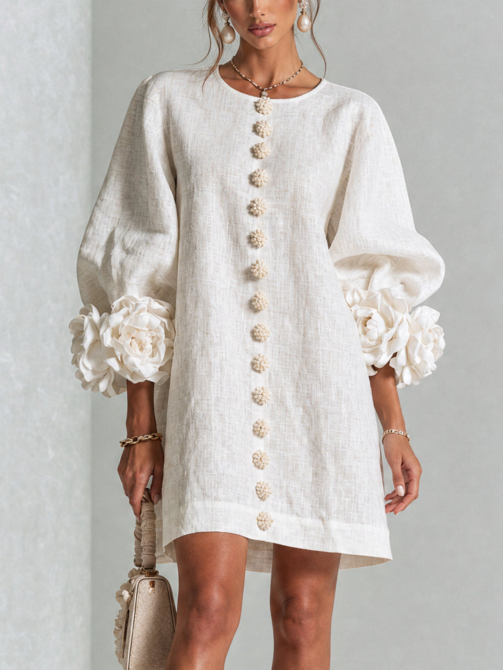 Florença | Vestido Mini Floral com Botões