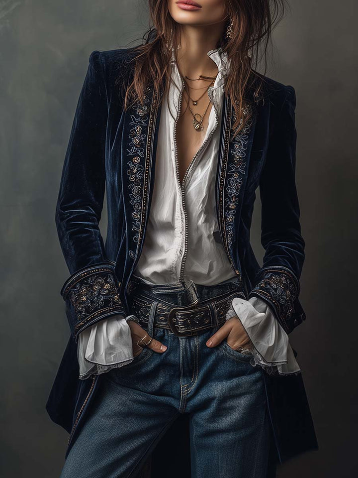 Anastasia | Casaco Longo Bordado