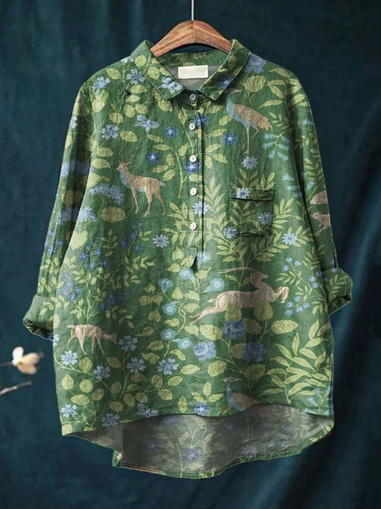Olivia | Camisa Flores da Floresta