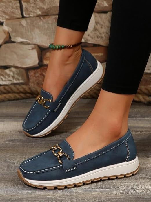 Ella - Sapatos Mocassim Ortopédicos com Fivela