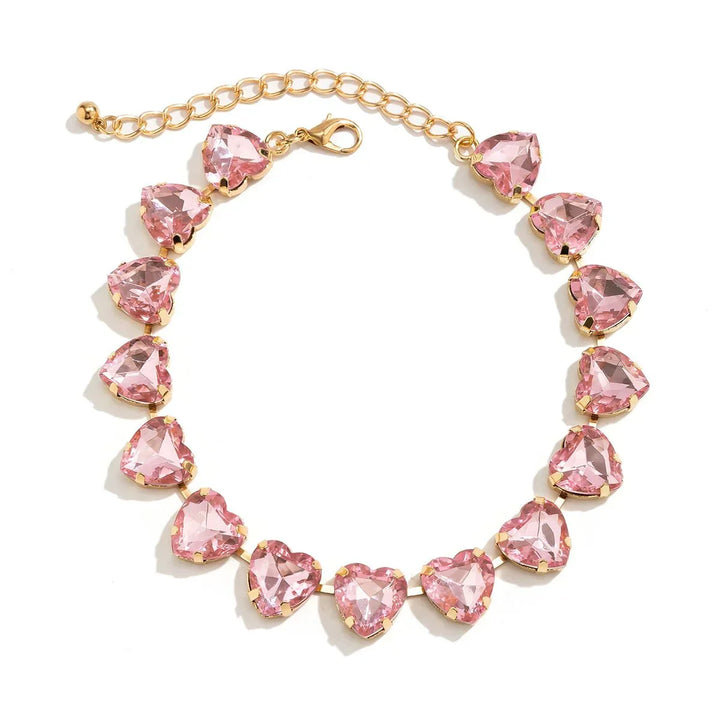 Colar Choker Coração de Cristal