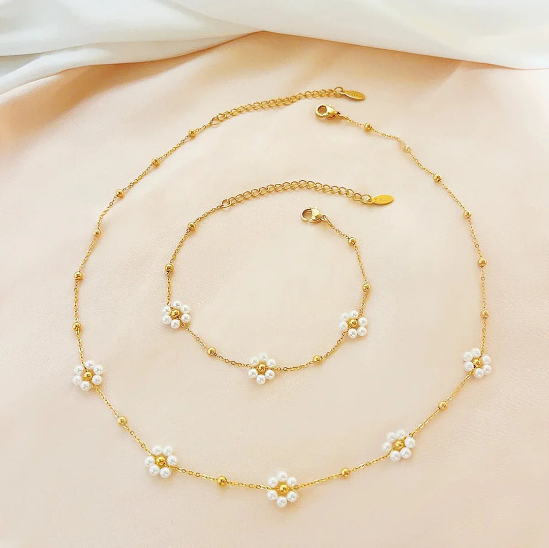 Colar e Pulseiras Dainty Daisy