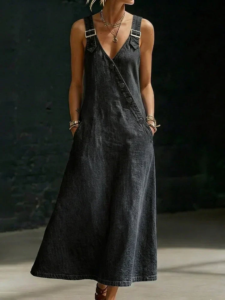 Vera | Vestido de Denim Longe com Botões