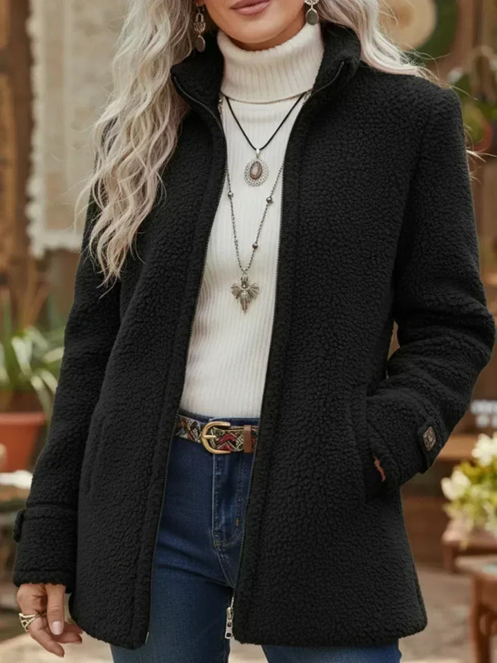 Judith | Casaco de Gola Alta com Fecho Total