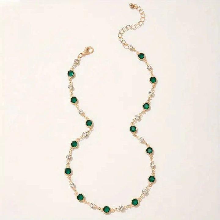 Colar Choker com Esmeraldas e Diamantes