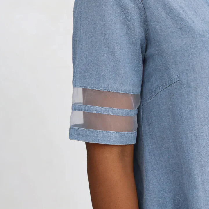 Bretanha | Vestido de Denim Lisonjeiro