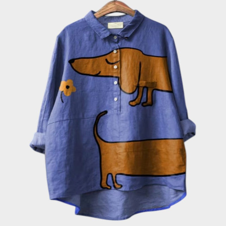 Palmira™ | Blusa de Linho Atemporal com Estampado