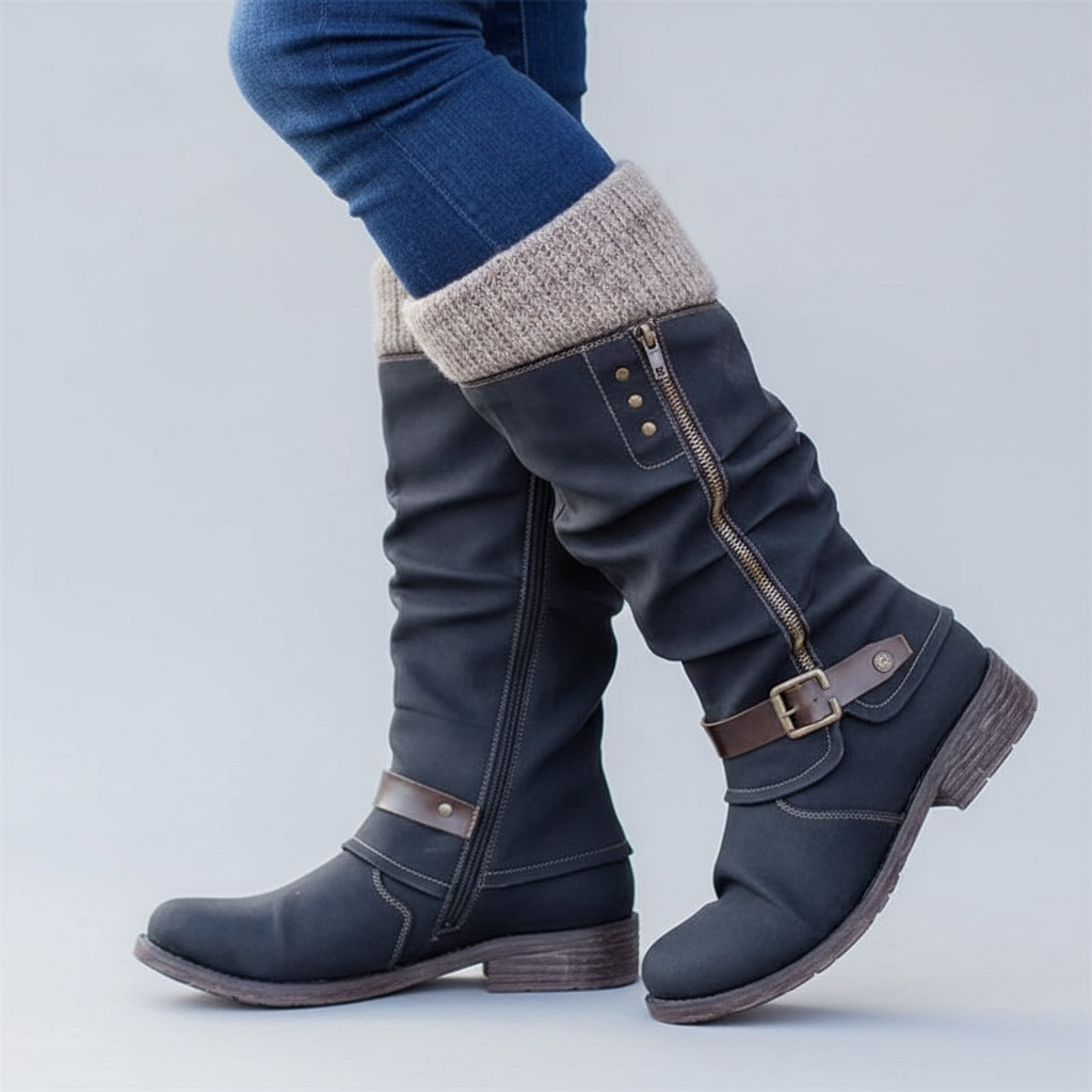 Bonnie | Botas Elegantes com Fivela de Suporte