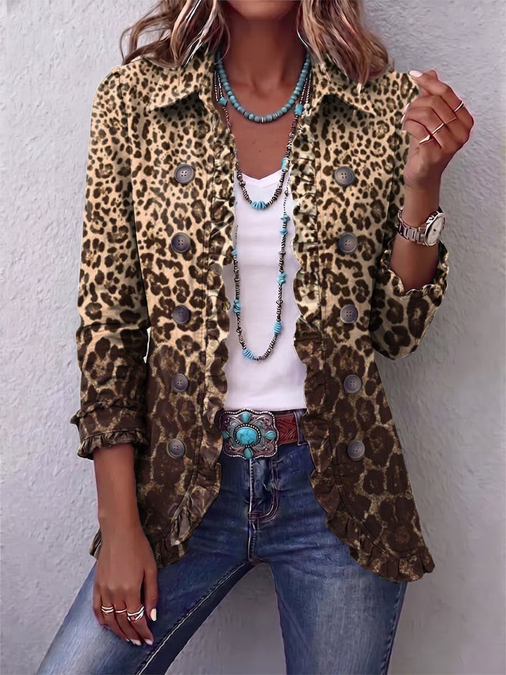Navara™ | Casaco Rendido com Estampa de Leopardo