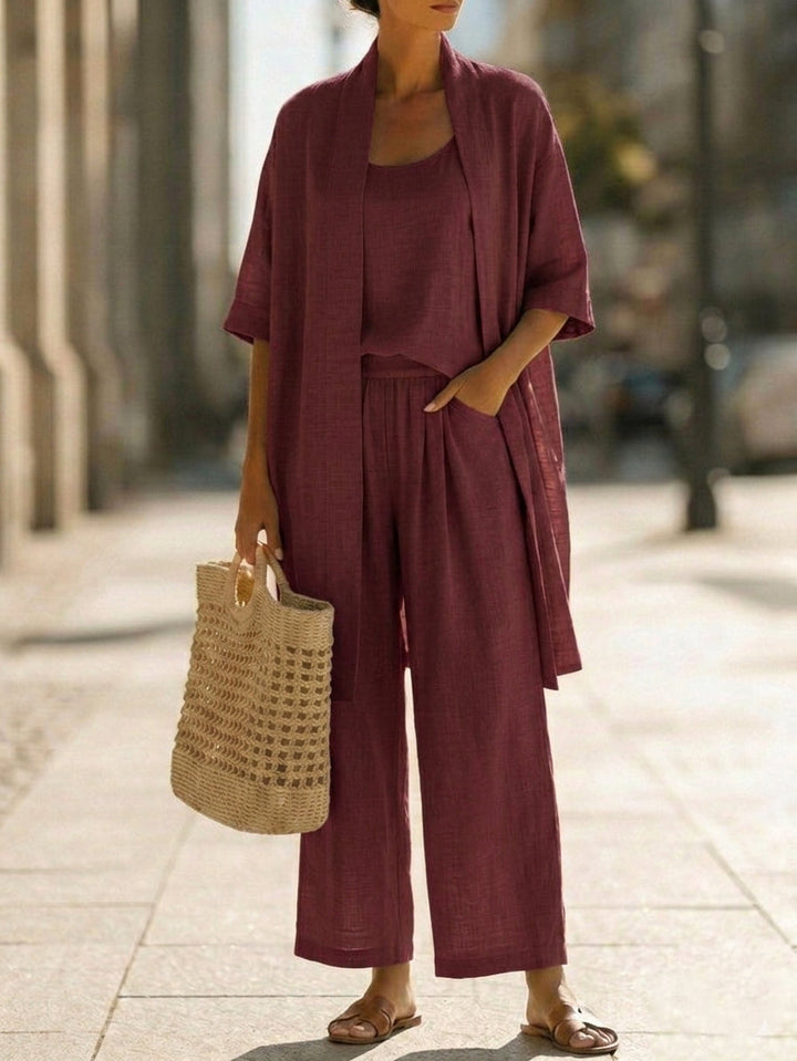 Isa | Conjunto de três peças elegantemente descontraído