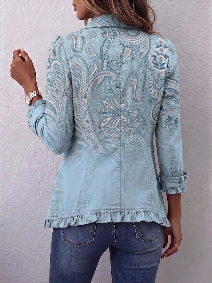 Estrella™ | Casaco Ruffle com Estampa Paisley Vintage