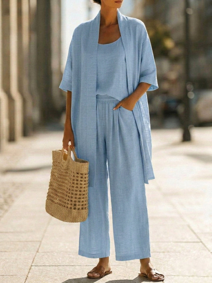 Isa | Conjunto de três peças elegantemente descontraído