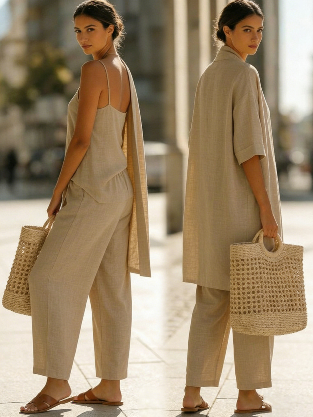 Isa | Conjunto de três peças elegantemente descontraído