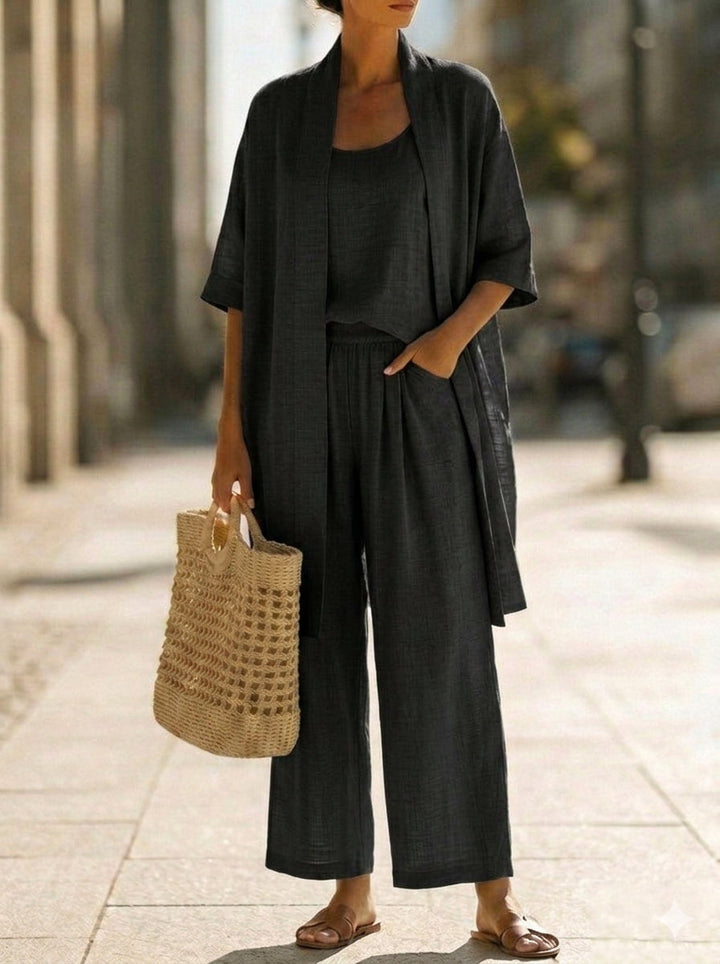 Isa | Conjunto de três peças elegantemente descontraído