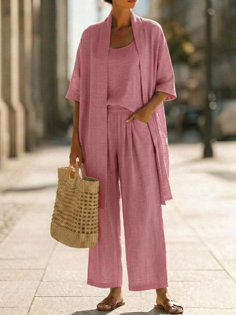 Isa | Conjunto de três peças elegantemente descontraído