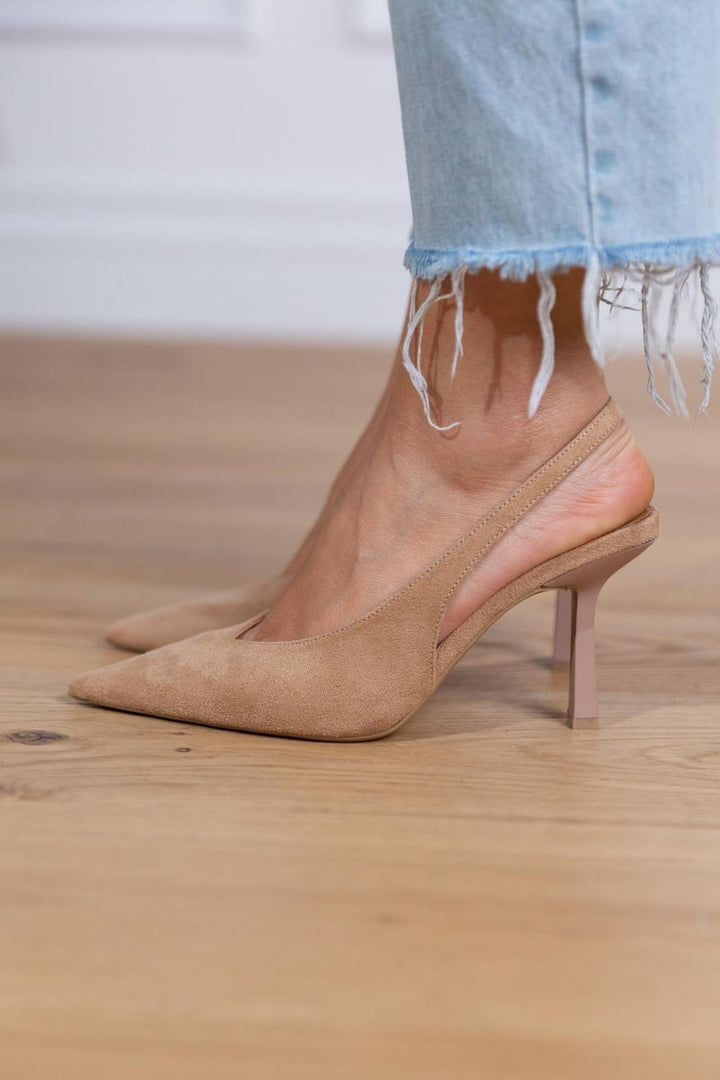Marlena™ | Sapatos de Salto Baixo Nude