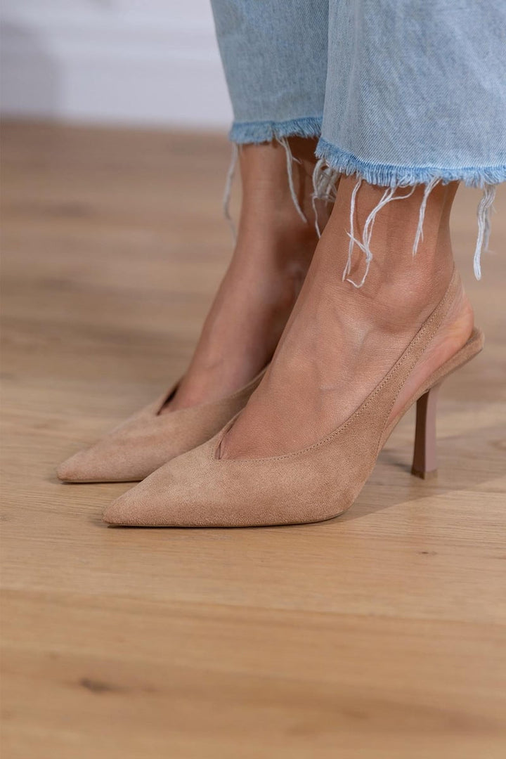 Marlena™ | Sapatos de Salto Baixo Nude