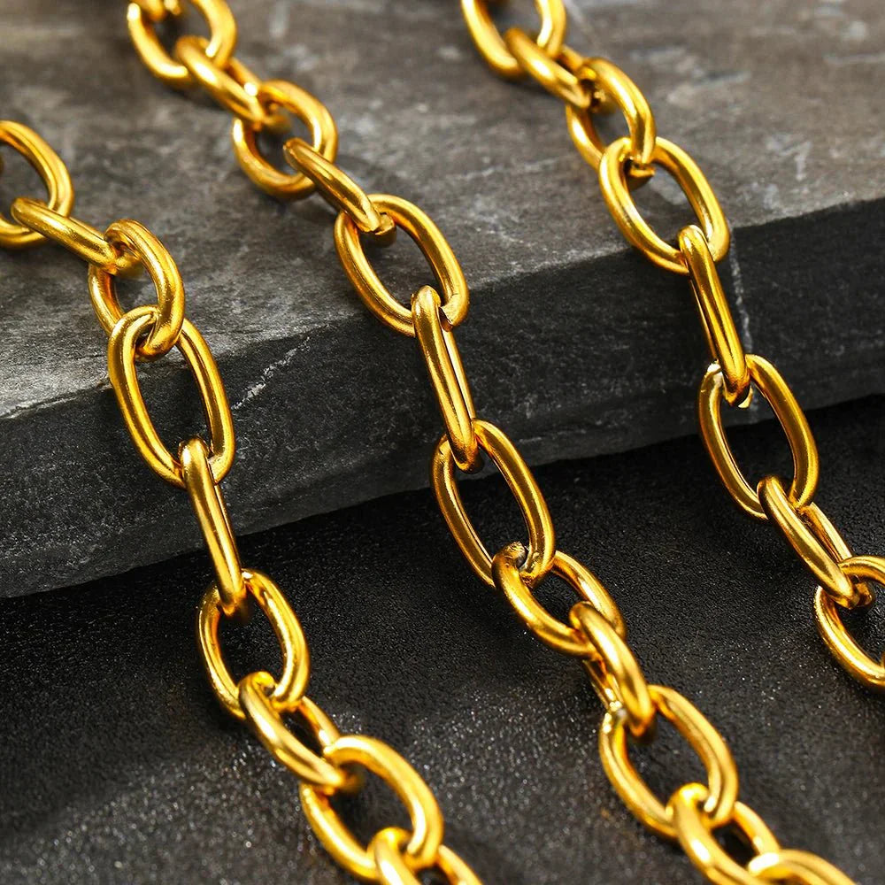 Conjunto Colar e Pulseira de Clip Simples