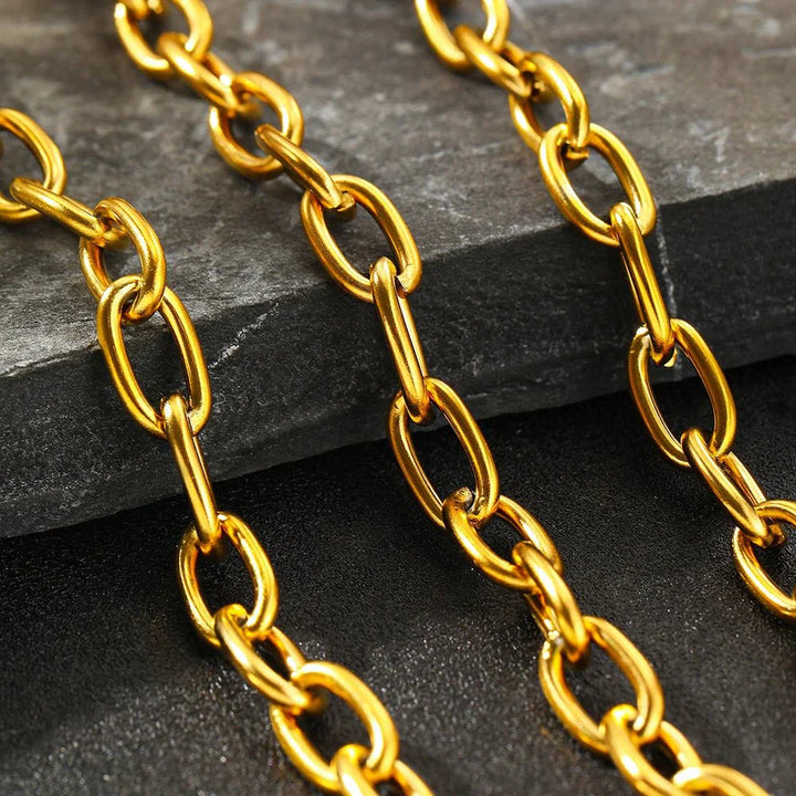 Conjunto Colar e Pulseira de Clip Simples