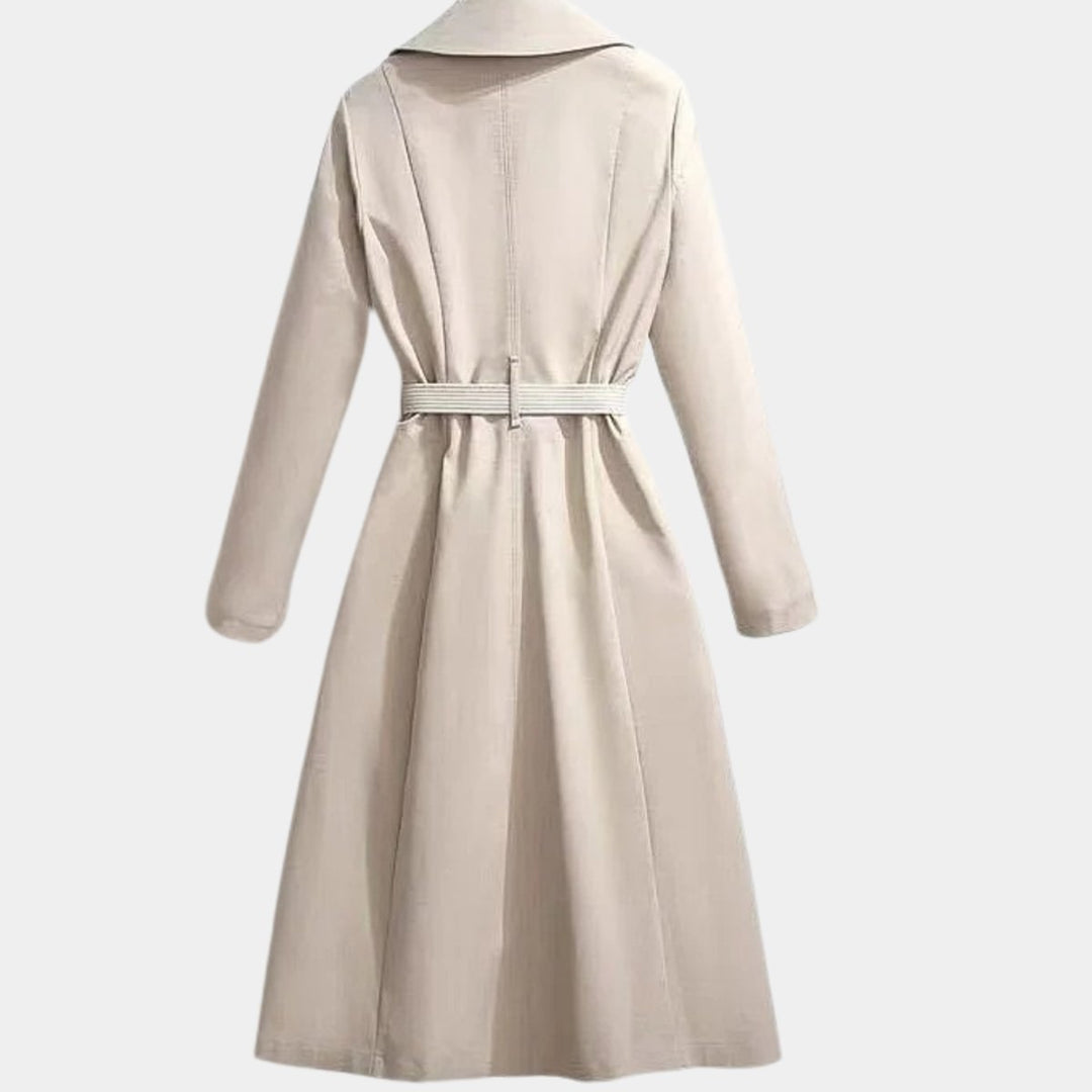 Clarice | Casaco Trench Midi Clássico com Cinto