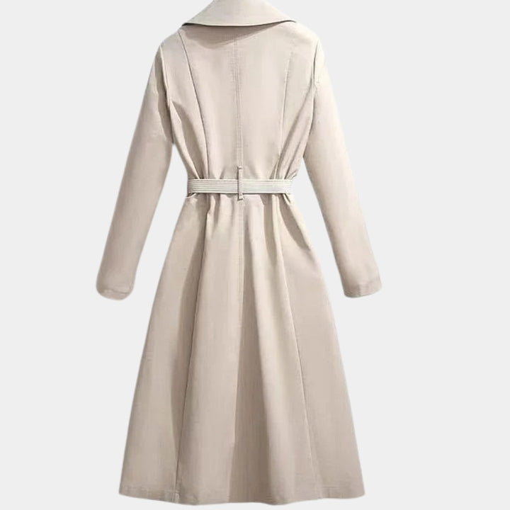 Clarice | Casaco Trench Midi Clássico com Cinto