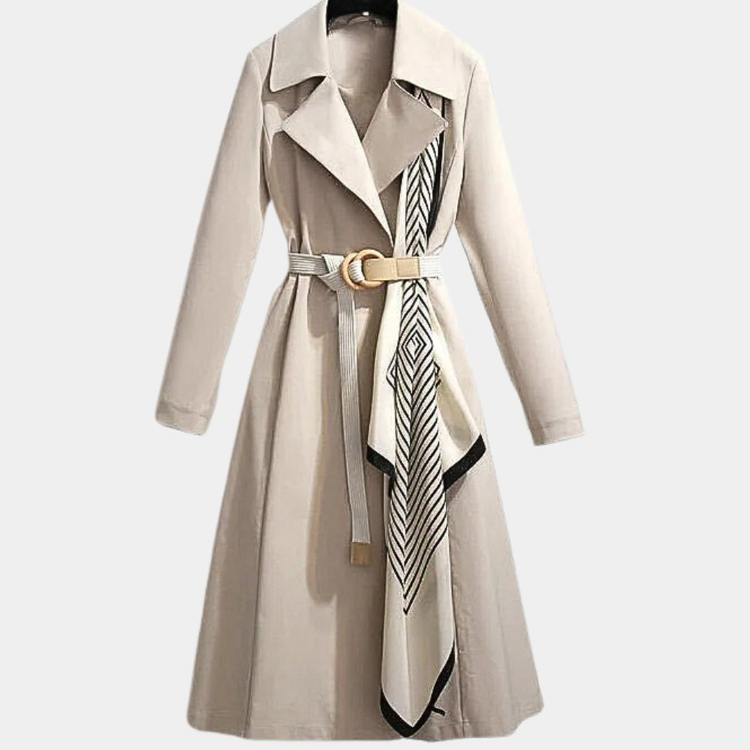 Clarice | Casaco Trench Midi Clássico com Cinto