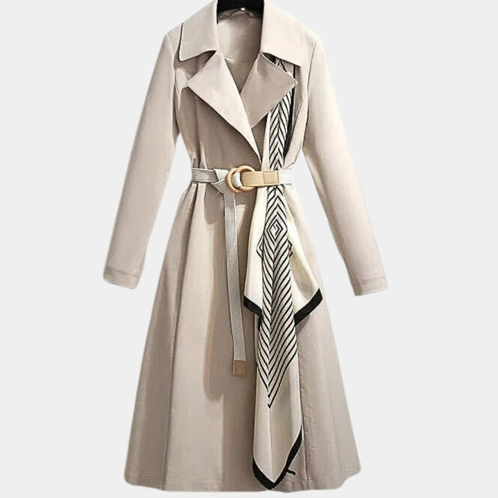 Clarice | Casaco Trench Midi Clássico com Cinto