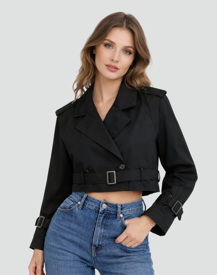 Juliana | Casaco Trench Corto com Cinto
