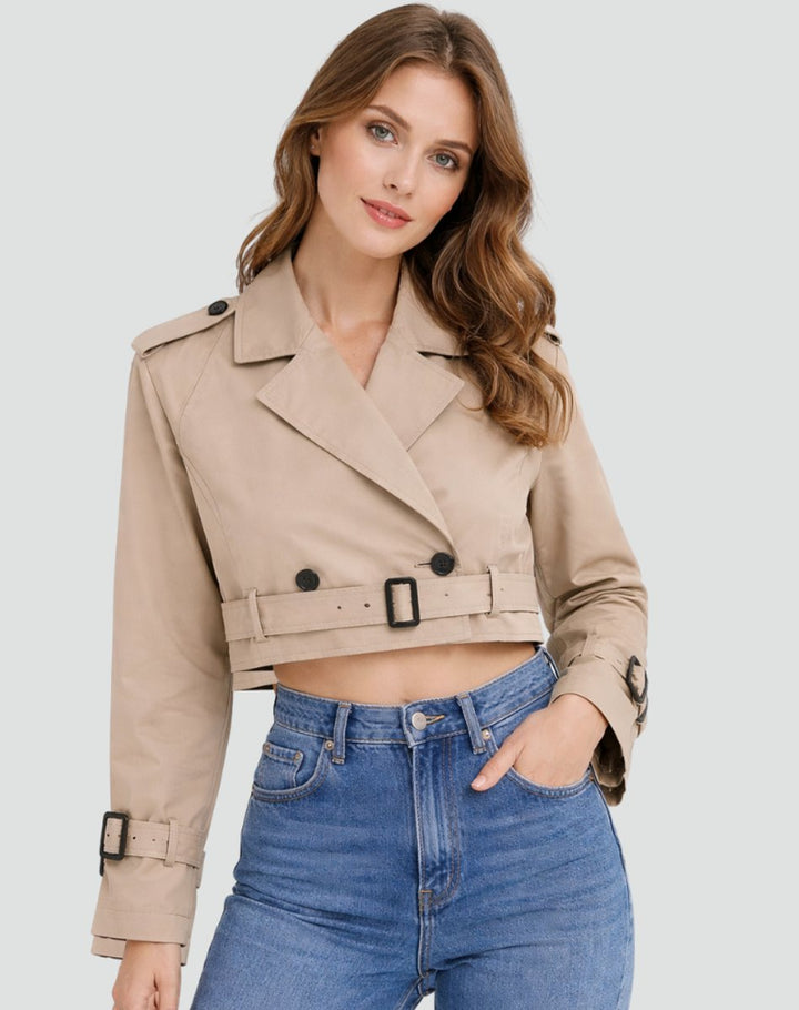 Juliana | Casaco Trench Corto com Cinto